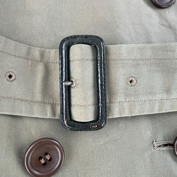 Burberry Green Khaki Trench Coat - Picture 14 of 15